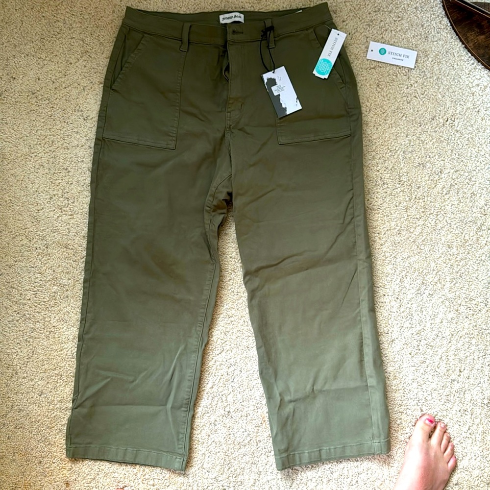 Studio Blue olive cropped pants